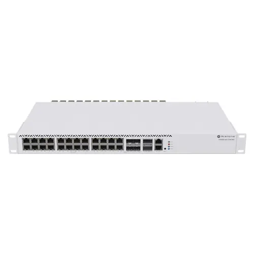 Management Switch 20 RJ45 2.5 Gigabit, 2 x QSFP+, 4 x Combo (2.5 Gigabit sau SFP+) - Mikrotik CRS326-4C+20G+2Q+RM Doar azi