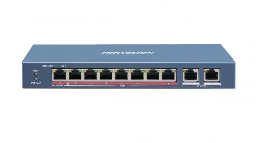 Switch 8 porturi 100 Mbps, PoE at/bf/bt, Smart Management - HIKVISION DS-3E1310HP-EI Expediere rapidă