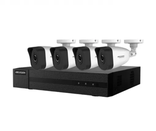 Transport gratuit KIT IP 4 CAM BULLET 4MP + NVR HIWATCH