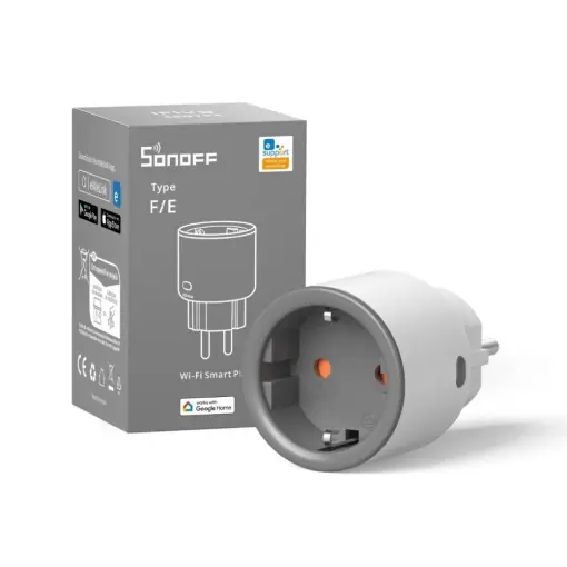 Reducere extra Sonoff iPlug S60 WiFi priza inteligenta cu masurare consum, F-Type (S60TPF)