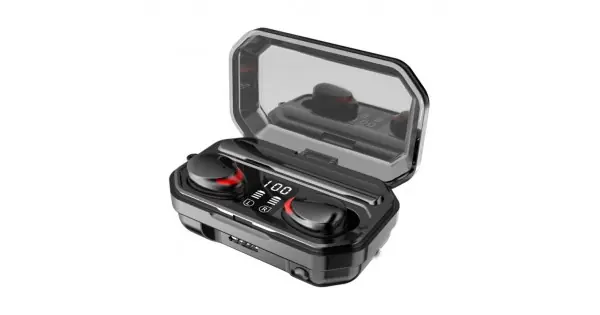 Comandă acum Casca Audio M15 In-Ear, baterie 2000 mAh, Bluetooth TWS 5.1, Pairing automat,Touch Control, True Wireless, Black