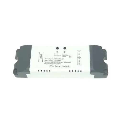 Comutator releu inteligent SmartWise 5V-32V Wi-Fi + Bluetooth cu 2 canale, NO/NC Transport gratuit