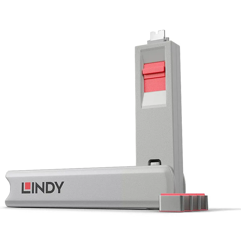 LINDY USB Typ C Port Lacăt 4 buc roșu Reducere extra