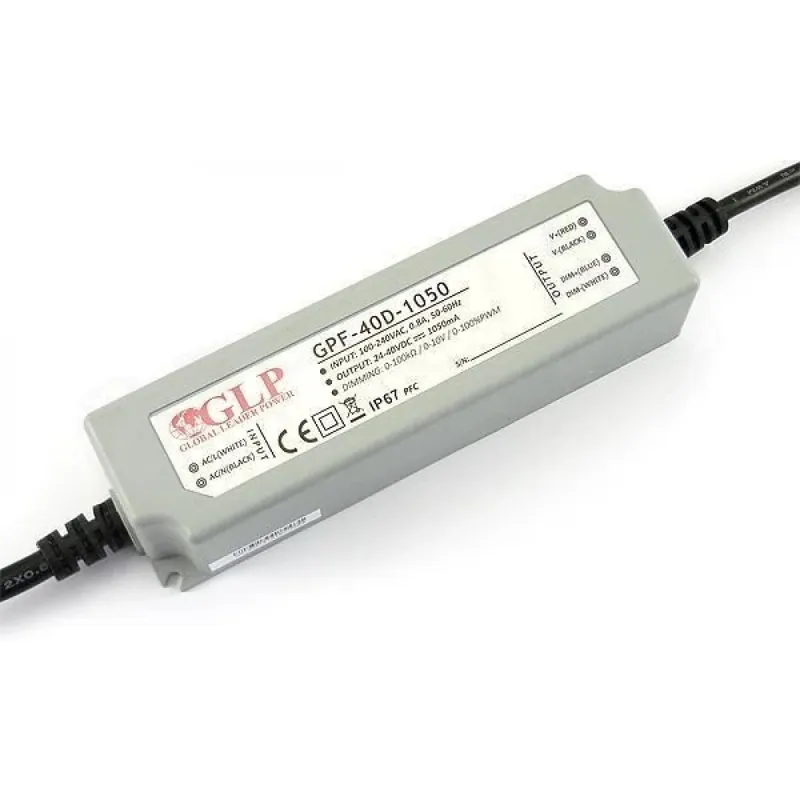 GLP GPF-40D-1050 42W 24~40V 1050mA IP67 LED sursă Retur gratuit