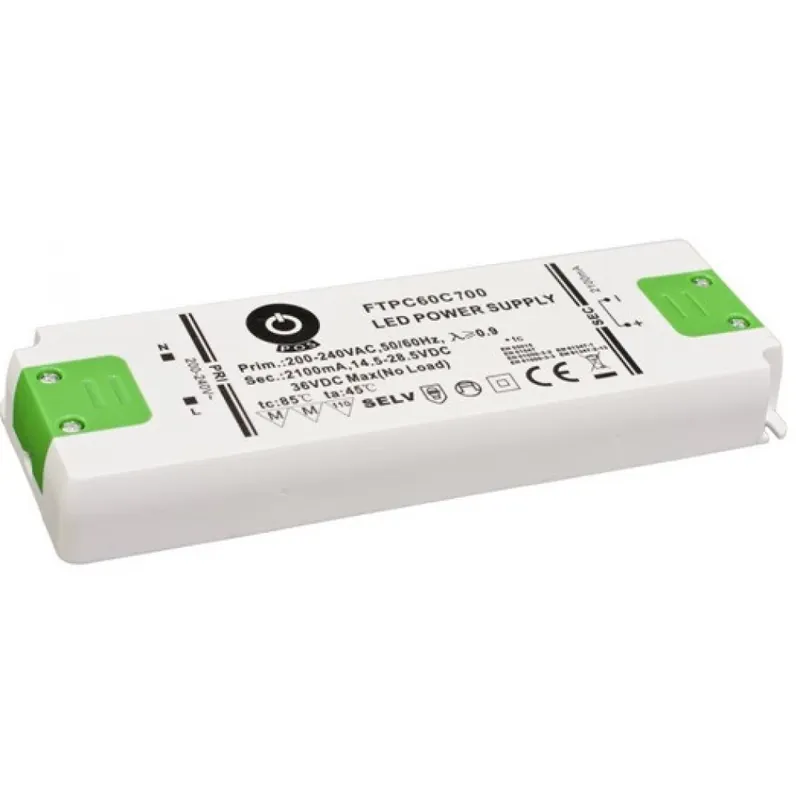 Ofertă exclusivă POS POWER FTPC60C700 700mA/43~86VDC 60.2W IP20 LED sursă