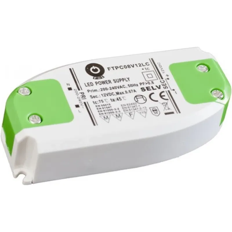 POS POWER FTPC8V12 12V/0.67A 8W IP20 LED sursă Super ofertă