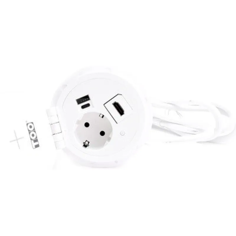 TOO GPS-102-1W încastrat de reţea splitter 2x USB alb Livrare gratuită