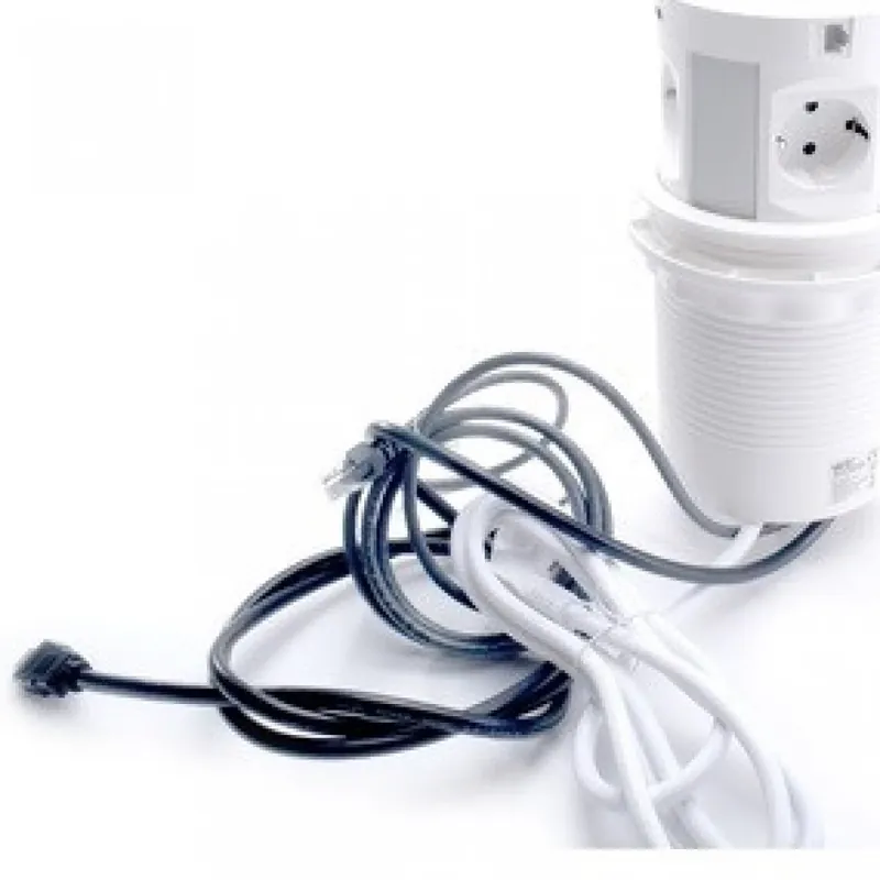Reducere extra TOO PPS-100-4W 4 priză ascuns de reţea splitter 2x USB alb