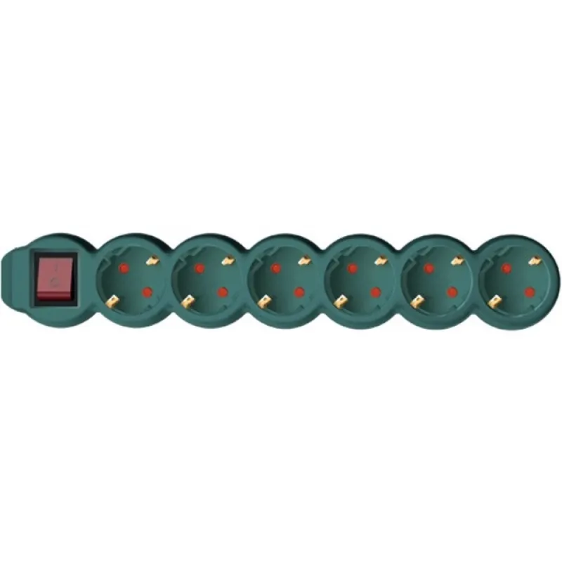 SOMOGYI ELECTRONIC NV 6K-5/GR/1.5 de rețea splitter cu comutator 6 priză 5 m verde Livrare gratuită