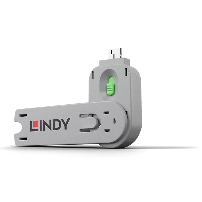 LINDY 40621 Mufă securitate USB A cheie verde Livrare rapidă