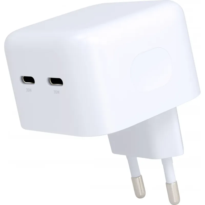 Calitate înaltă YENKEE YAC 2133 dual USB-C încărcător 36 W alb