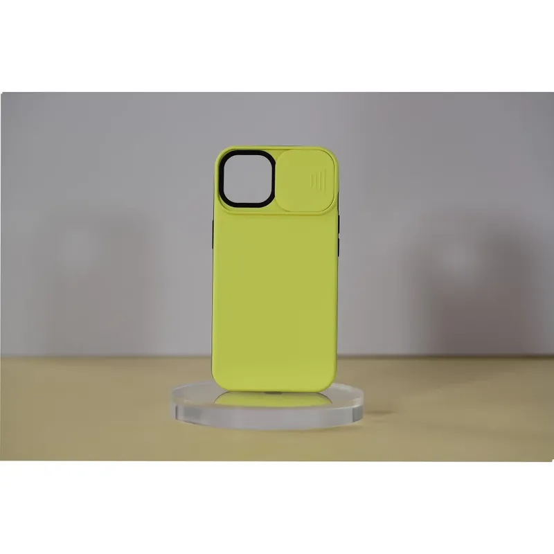 CELLECT TPU+PC Alunecare protectorul camerei backplate iPhone 14 galben Cumpărături sigure