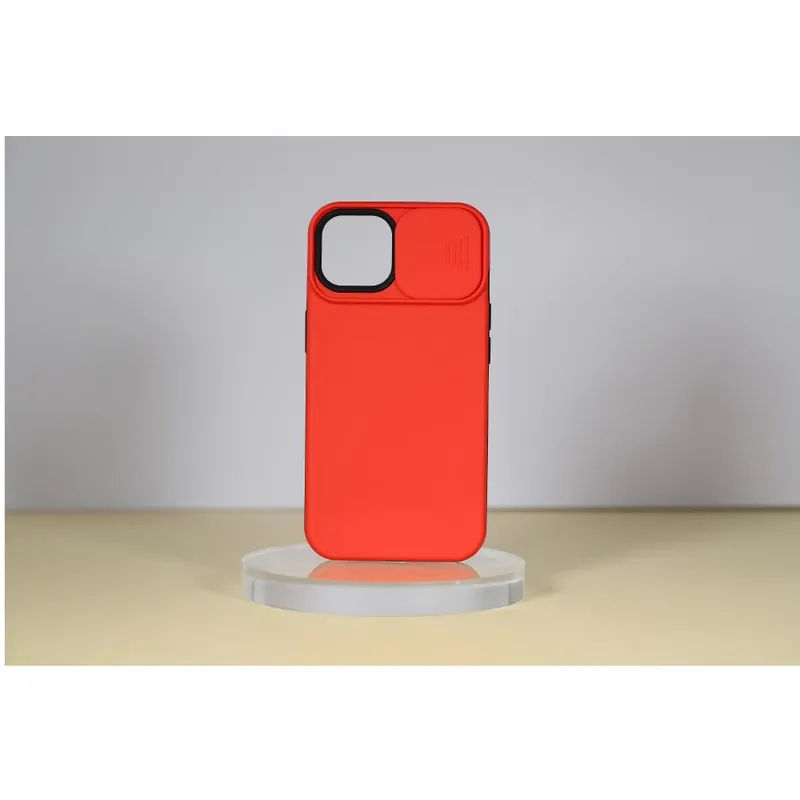 Preferatul clienților CELLECT TPU+PC Alunecare protectorul camerei backplate iPhone 14 roșu