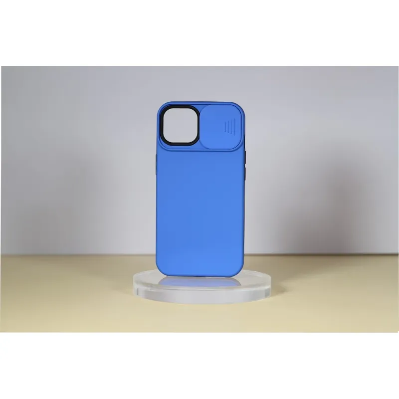 Preț mic CELLECT TPU+PC Alunecare protectorul camerei backplate iPhone 14 Pro Max albastru închis