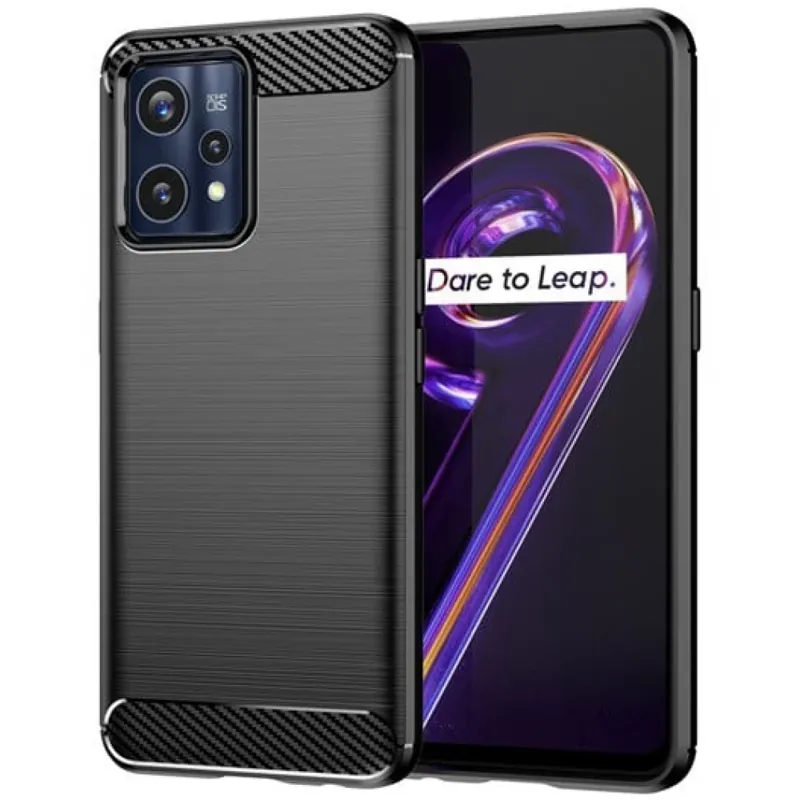 ZONE silicon toc periat carbon model Realme 9/9 Pro negru Preț mic