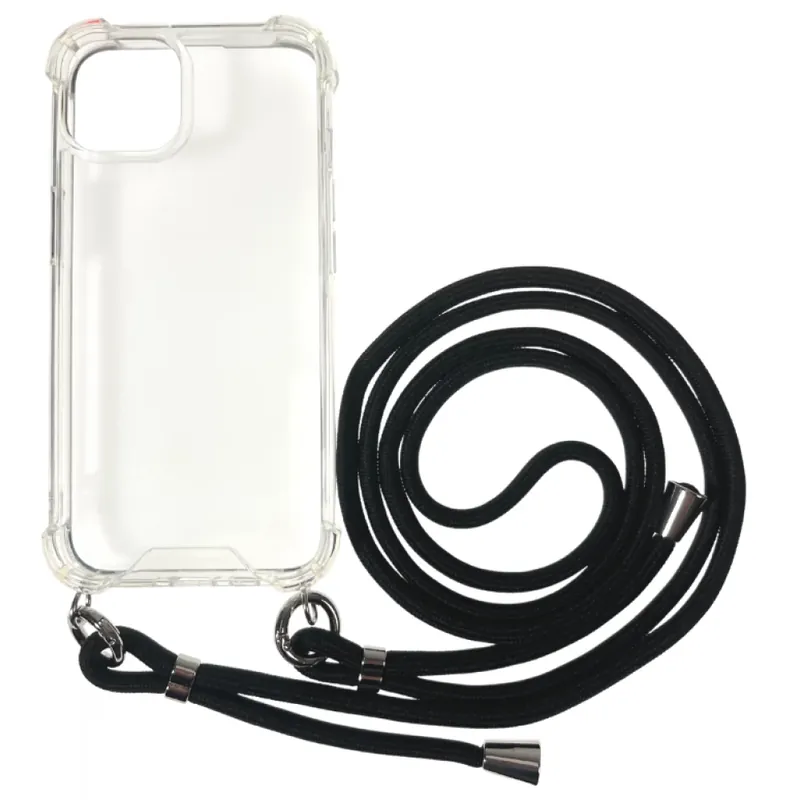 Cel mai bun preț CELLECT gât agățat pe backplate Samsung Galaxy S23 Plus transparent-negru cordon