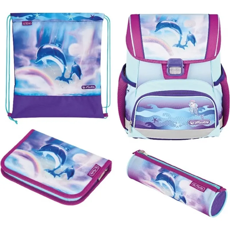 Livrare expres HERLITZ Loop Plus ghiozdan 4 cu părţi Ocean in Heaven