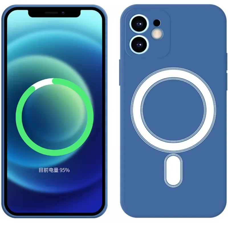CELLECT magnetic silicon toc iPhone 15 Pro Max albastru Preț redus