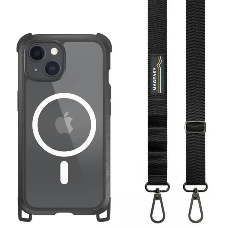 Reduceri SWITCHEASY Odyssey M + curea backplate iPhone 15/14/13 transparent