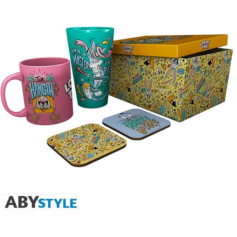 ABYSSE Looney Tunes Vacay 400ml pahar + 320ml cană + suport pachet Discount