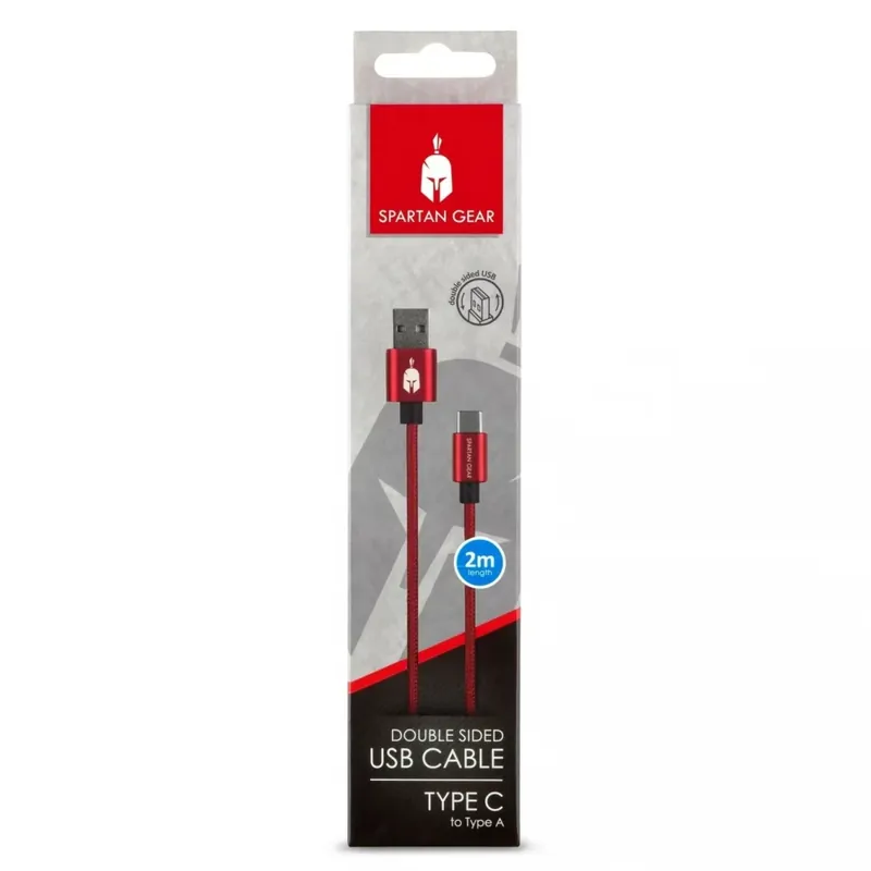 Ofertă specială SPARTAN GEAR USB-C cablu 2m roșu