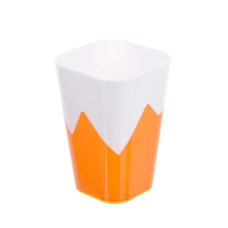 TOO KT-148-O Cu pereți dubli pătratic plastic pahar 600ml-es Disponibil imediat