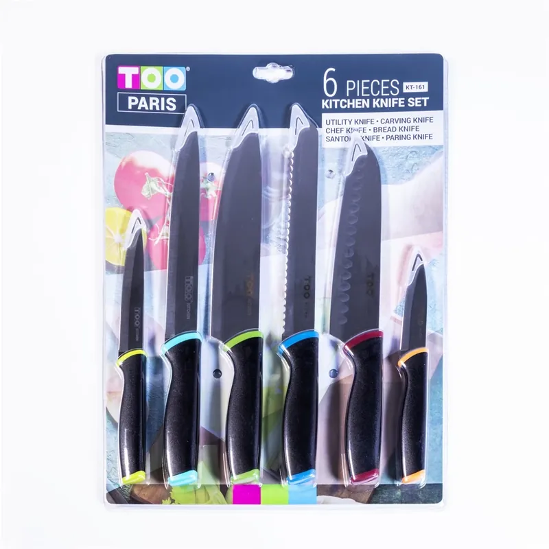 Cel mai vândut TOO KT-161 Paris cuțit de bucătărie set 6 buc