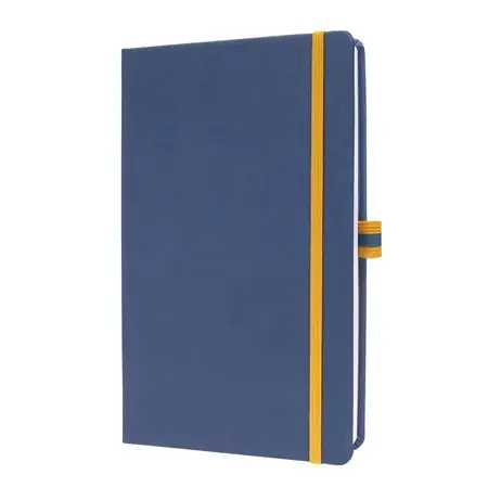 SIGEL Linescape Caiet exclusiv A5 linia 88 lap Hardcover albastru-galben Preferatul clienților