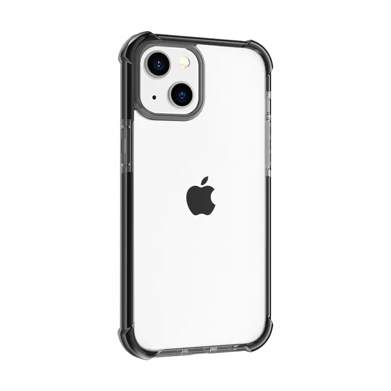 CELLECT Rezistent la șocuri silicon toc iPhone 14 transparent-negru Doar azi