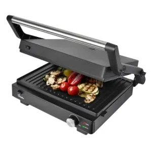 Reduceri Gratar Silva Schneider 200 Gratar de contact | 1500-1800W | Placi de gratar detasabile | Reglare continua a temperaturii | 210degC Max | Tava de scurgere detasabila, neagra