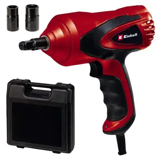 Ieftin Cheie cu impact Einhell Automotive CC-HS 12/1 (12 V, cuplu de eliberare max. 350 Nm, nivel cu bula de aer integrat, lumina LED, inclusiv 2 prize cu 17/19 si 21/23 mm, carcasa)