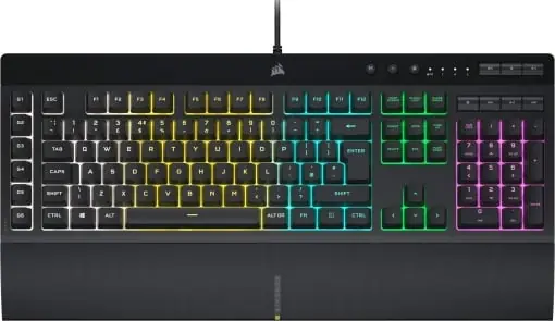 Corsair K55 RGB Pro - Iluminare de fundal RGB dinamica - - IP42 Rezistent la praf si stropire (QWERTY) Ofertă specială