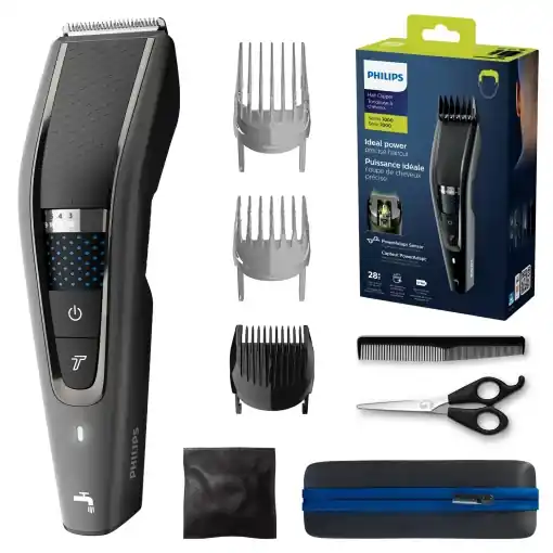 Promoție Philips Hair Clipper Series 7000 Aparat de tuns cu tehnologie Trim-n-Flow (model HC7650/15)