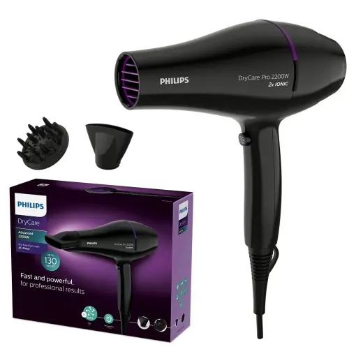 Uscator de par Philips DryCare Pro cu motor puternic de curent alternativ (model BHD274/00) Vezi acum