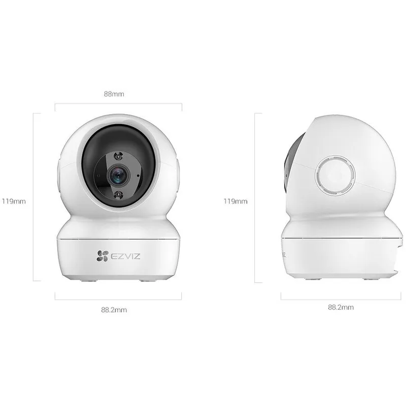 Discount Camera supraveghere video WIFI PanTilt Ezviz CS-H6C-R101-1G2WF; Senzor: F2.4 @ 1/3quot;Progressive Scan CMOS; Rezolutie: 1080p, 1920 × 1080; Lentila: 4 mm, viewing angle: 85° (Diagonal),75° (Horizontal), 45° (Vertical); IR 30M; Digital WDR; Compresie Video: H.264; Slot card microSd pana 255GB