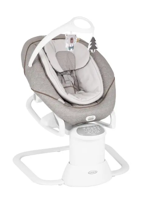 Suzeta Graco All Ways(tm) 2 in 1, leagan electric pentru bebelusi si balansoar portabil, de la nastere pana la aproximativ 9 luni (9 kg), cu vibratii si viteza de leagan reglabila, Little Adventures Popular