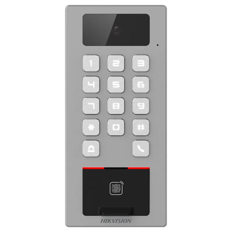 Popular Centrala control acces Hikvision DS-K1T502DBFWX-C, IP65, IK09, Argintiu