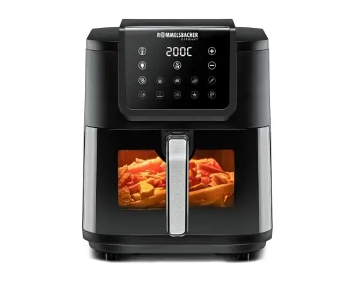 Preț mic Friteuza cu aer cald FRH 1700, camera de coacere XXL 8 litri (aprox. 21 x 30 cm) pentru cartofi presti de 1.000 g, functionare foarte silentioasa 45 db(A), 10 programe, 60-200 degC, fereastra mare de vizualizare cu iluminare interioara