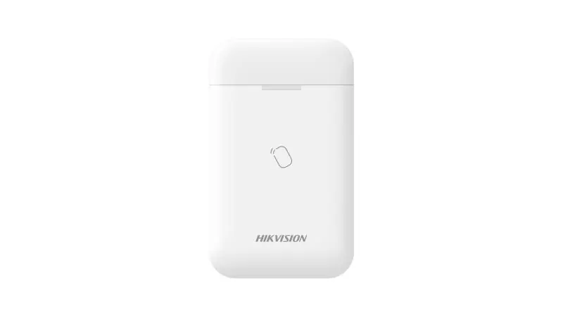 Cumpără acum Cititor card wireless AX PRO Hikvision DS-PT1-WE(B); 868MHz two-way Tri- X wireless technology, distanta comunicare RF : 1200min camp deschis; coumincare bidirectionala, criptare: AES-128, Indicatori LED:area (blue), fault(orange), arm(blue), disarm(green), alarm(red),signal (red/green)