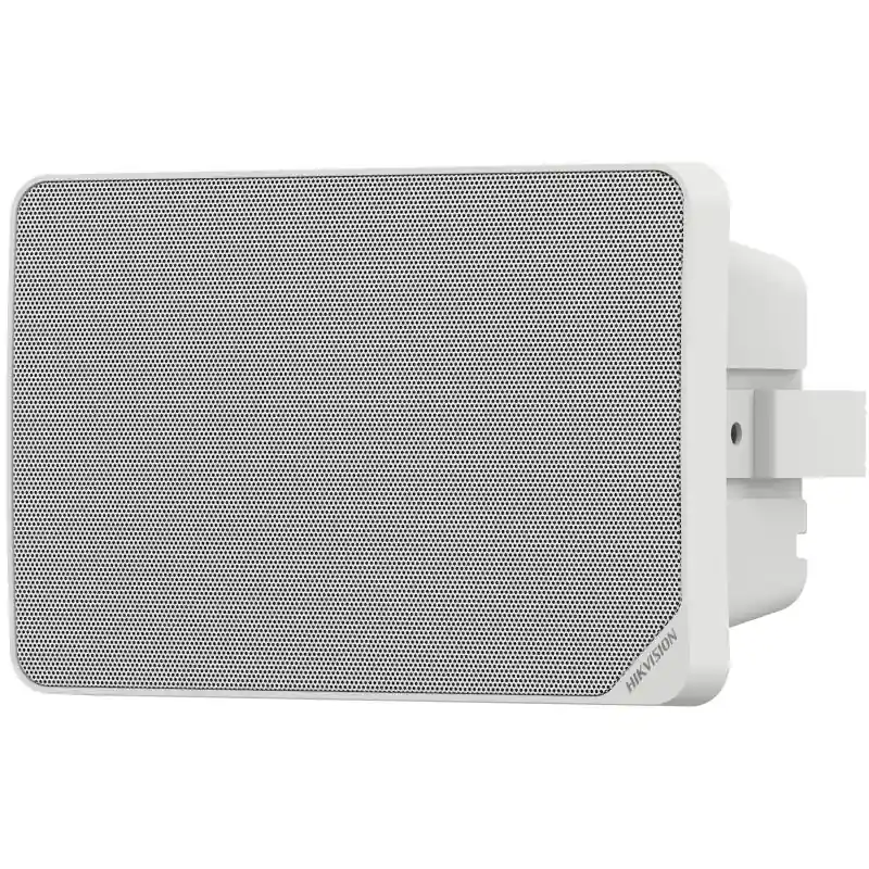 Difuzor public Hikvision DS-QAZ1120G1R-B, 2 microfoane, 100 Hz to 18 kHz, putere difuzor: 20 W, Network Protocol: IPv4, HTTP, HTTPS , SIP, SSL/TLS , DNS, NTP, TCP, UDP, IGMP, ICMP, DHCP, ARP, interfata: RJ45 10 M/100 M Adaptive Ethernet port × 1, stocare: Built-in 64 GB EMMC (Audio file storage is Doar azi