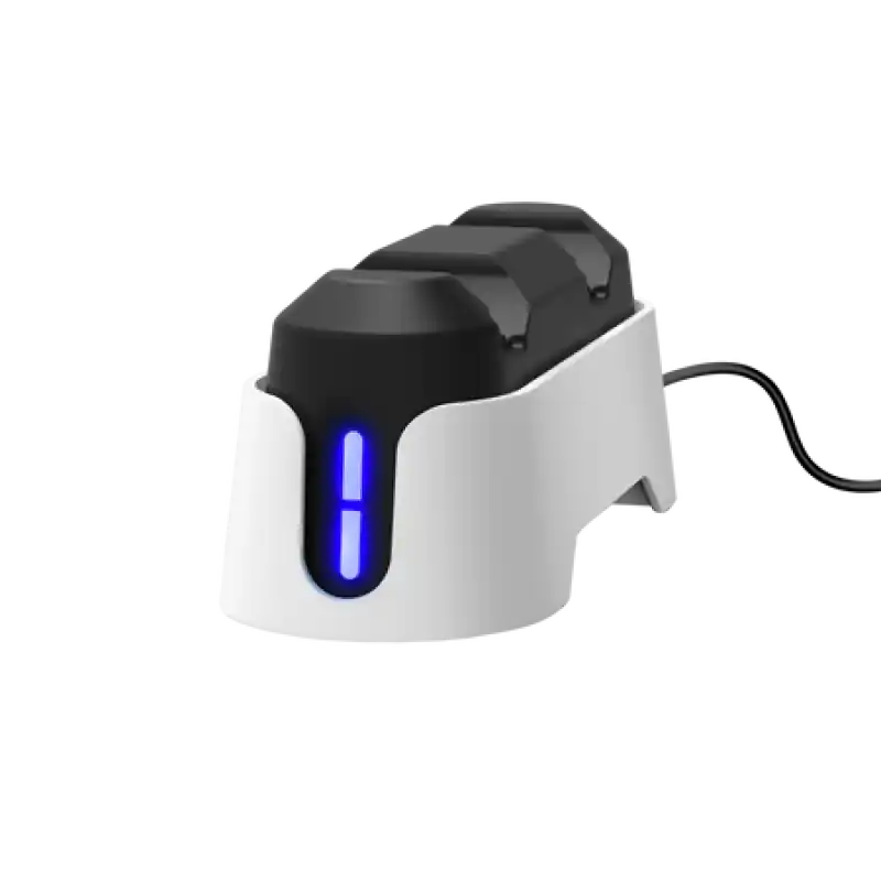 Dock dual incarcare Trust GXT 228 pentru controller PS5, material ABS, greutate 178g, alb Preț mic
