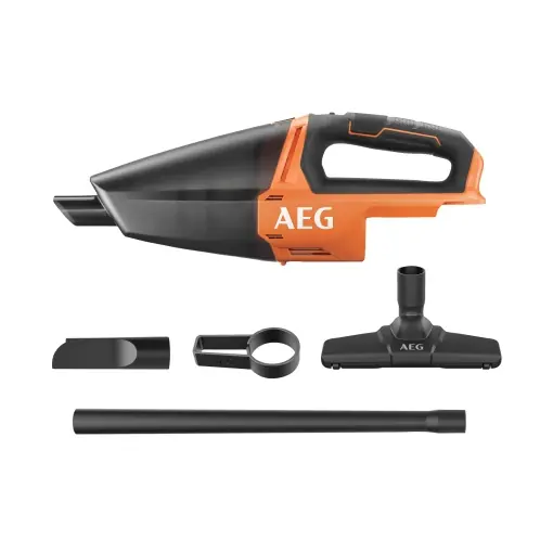 Aspirator de mana fara fir AEG 18 V Pro18V, BHSS18C-0, debit de aer (L/min) 1274, Aspirator, fara baterie si incarcator, portocaliu Discount