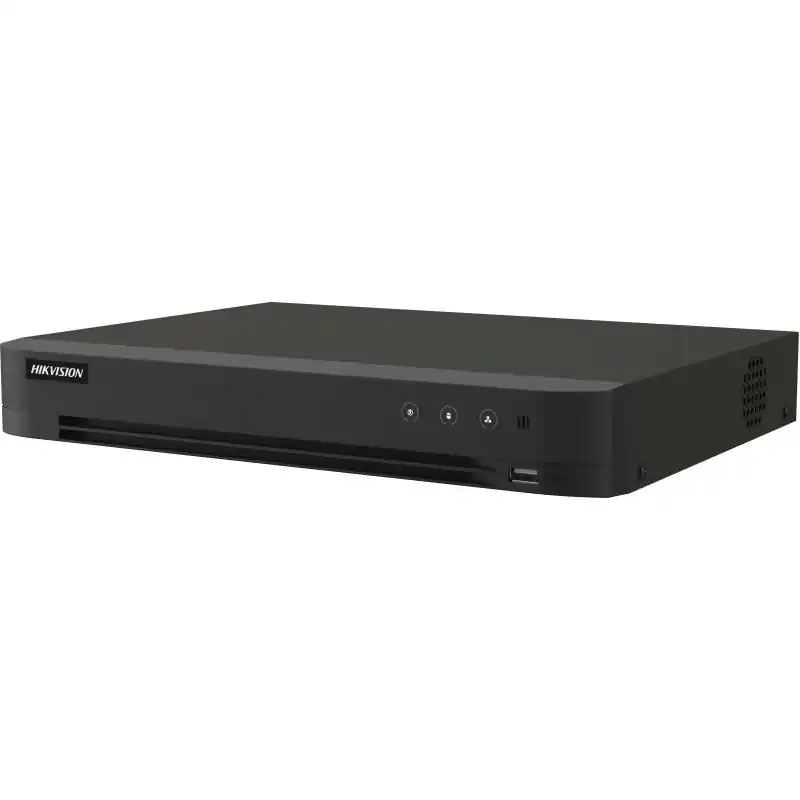 Livrare expres DVR Hikvision AcuSense 4 canale 5MP IDS-7204HUHI-M1/PXT/4A+4/1ALM, H.265 Pro+/H.265 Pro/H.265/H.264+/H.264 video compression, BNC interface (1.0 Vp-p, 75 Ω), supporting coaxitron connection, upto 8-ch IP camera inputs(up to 8MP), pana la 4K/8MP @ 8fps(1-ch); 3K/5MP @12fps encoding capability