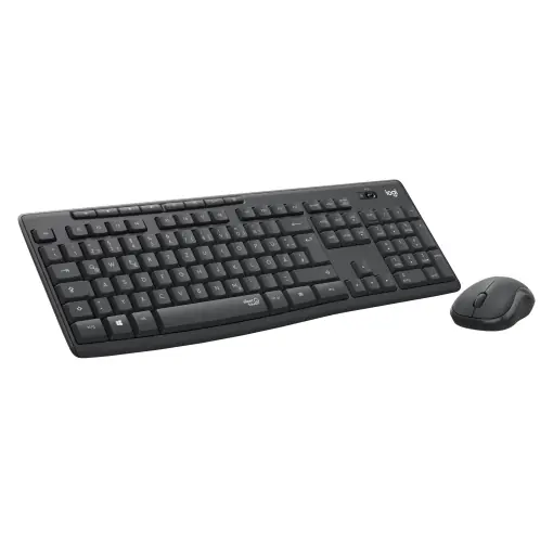 Reducere de preț Set de tastatura si mouse wireless Logitech MK295 cu tehnologie SilentTouch, taste de comanda rapida, ghidare optica, receptor nano USB, conexiune wireless fara intarziere, aspect QWERTZ - Grafit, PC