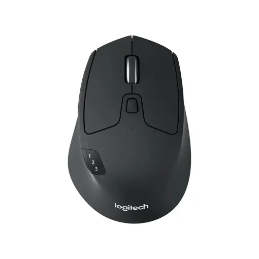 Mouse wireless Logitech M720 Triathlon Multi-Device, Bluetooth, Receptor USB Unifying, 1000DPI, 6 butoane programabile, baterie de 2 ani, pentru laptop, PC, Mac, iPadOS - gri Nu rata