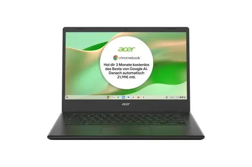 Premium Laptop Acer Chromebook 314 (CBOA314-1H-C32M) | Afisaj FHD de 14" | Procesor Intel Celeron N4500 | 4 GB RAM | Unitate SSD de 128 GB | Grafica Intel UHD | Google ChromeOS | negru