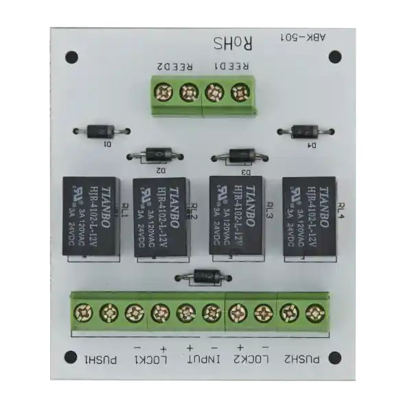 Cel mai bun preț Modul electronic pentru doua usi cu incuietori tip fail-safe cu monitorizare sau buton.