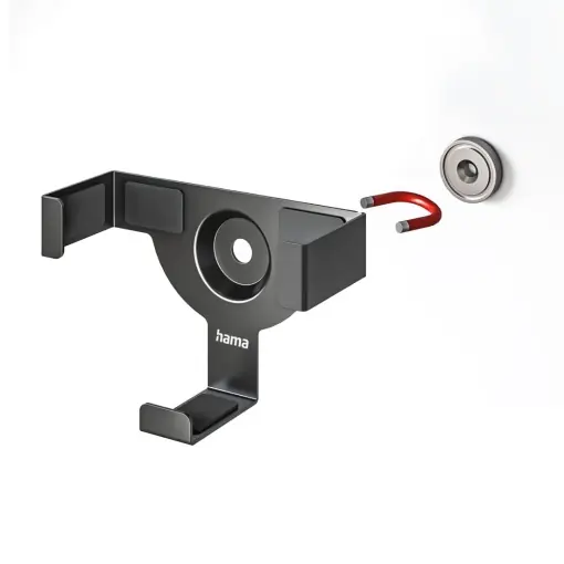 Suport de perete Hama pentru Apple TV HD (a 4-a generatie)/4K (1-a/2-a/3-a generatie), magnetic (pentru montarea Apple TV Box pe perete sau televizor, cu dibluri Fischer si suruburi VESA) negru Bestseller