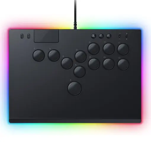Razer Kitsune - Controler arcade optic cu toate butoanele PS5 si PC (4 butoane de miscare precise, comutatoare optice liniare plate Razer, sasiu portabil subtire) Negru Noutate
