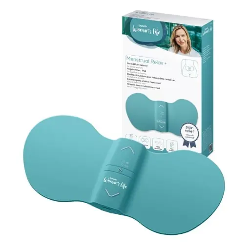 Cumpără online Beurer EM 55 Menstrual Relax+, absorbant menstrual cu functie TENS si caldura, impotriva durerilor menstruale si a durerilor de endometrioza, ameliorare naturala, zona de caldura foarte mare, portabil, baterie reincarcabila